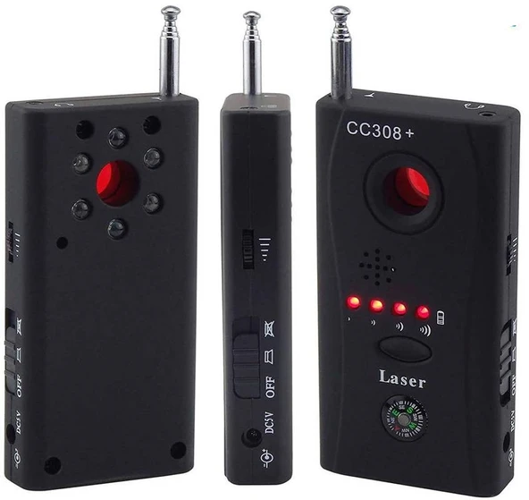 CC308 Tam Frekans Kamera Lazer Dedektörü Mini Kablosuz Kamera Sinyal GSM Cihaz Bulucu - 2