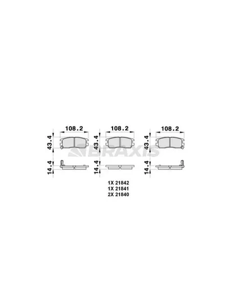 ARKA FREN BALATASI PAJERO 2.4 2.5 TDI 2.8D 9000 FISLI
