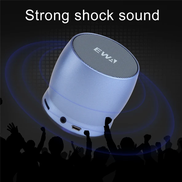 EWA A150 Taşınabilir Mini Bluetooth Hoparlör Rose Gold Metal Subwoofer - 8