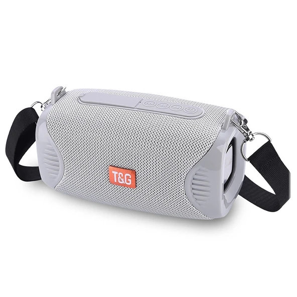 TG532 10W Kablosuz Bluetooth Hoparlör Gri Su Geçirmez Taşınabilir Mini Sütun FM Radyo