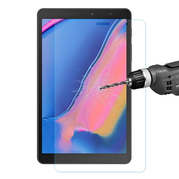ENKAY Hat-Prince 033mm 9H Sertlik 25D Patlamaya Dayanıklı Temperli Cam Filmi Galaxy Tab A 8 2019 P200 P205