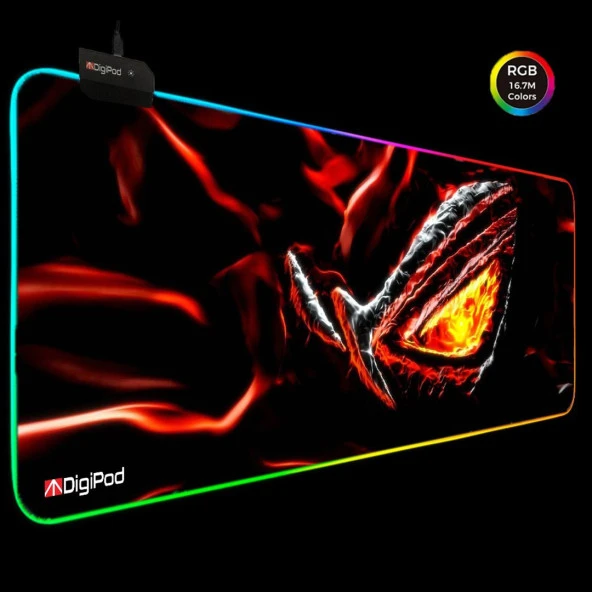 Digipod RGB Gaming Mousepad RGB Oyuncu MousePad 70x30 XL RGB Oyuncu Mousepad Kaymaz Taban 4mm - Resim 5