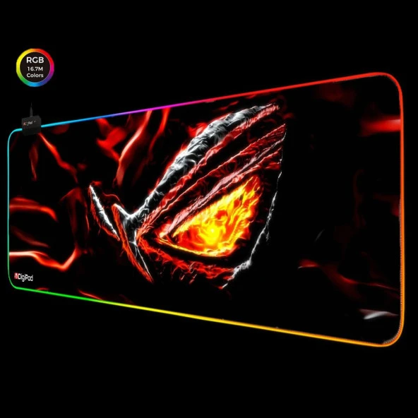 Digipod RGB Gaming Mousepad RGB Oyuncu MousePad 70x30 XL RGB Oyuncu Mousepad Kaymaz Taban 4mm - Resim 6