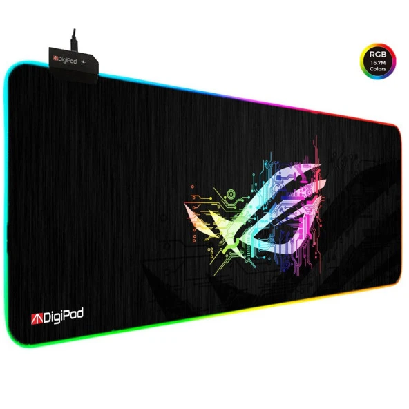 Digipod RGB Gaming Mousepad RGB Oyuncu MousePad 70x30 XL RGB Oyuncu Mousepad Kaymaz Taban 4mm