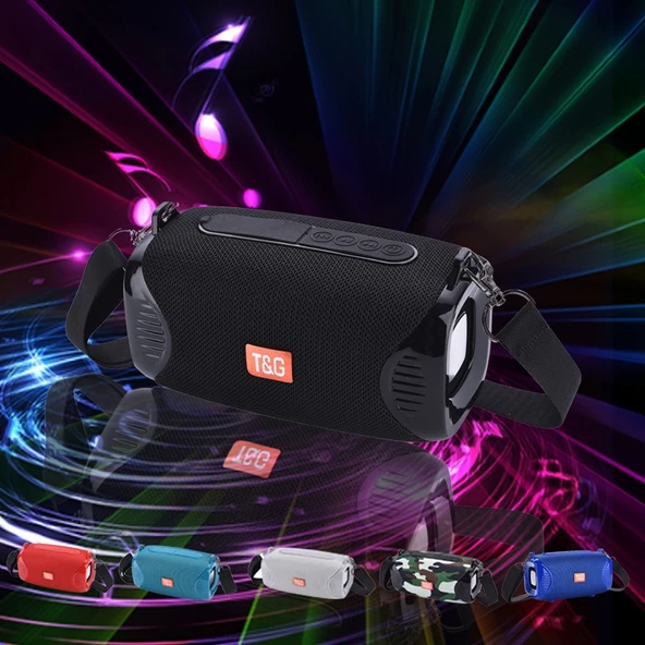 TG532 10W Kablosuz Bluetooth Hoparlör Gri Su Geçirmez Taşınabilir Mini Sütun FM Radyo - 7