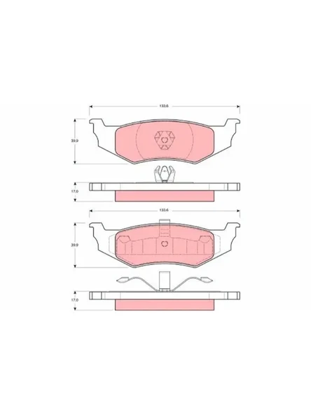 ARKA FREN BALATASI CHRYSLER 300 M 9804 CIRRUS 9400 CONCORDE 9703 NEON 9406 PT CRUISER 0110 SEBR