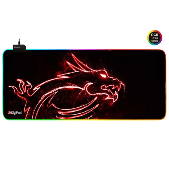 Digipod RGB Gaming Mousepad RGB Oyuncu MousePad 70x30 XL RGB Oyuncu Mousepad Kaymaz Taban 4mm - 2