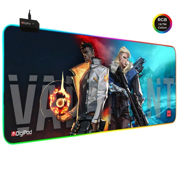 Digipod RGB Gaming Mousepad RGB Oyuncu MousePad 70x30 XL RGB Oyuncu Mousepad Kaymaz Taban 4mm