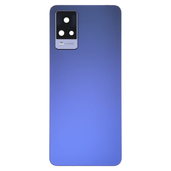 Vivo V21 4G Orijinal Batarya Arka Kapak ve Kamera Lens Kapağı Mavi - 2