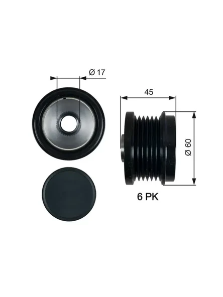 ALTERNATOR KASNAGI (43,5MM) CMAX FIESTA VI FOCUS III KUGA II TRANSIT CONNECT COURIER 1.5 1.6 2.0TDCI