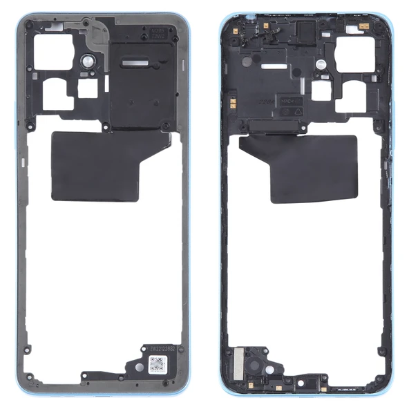 Xiaomi Redmi Note 12 4G Orijinal Orta Çerçeve Çerçeve Plakası Mavi
