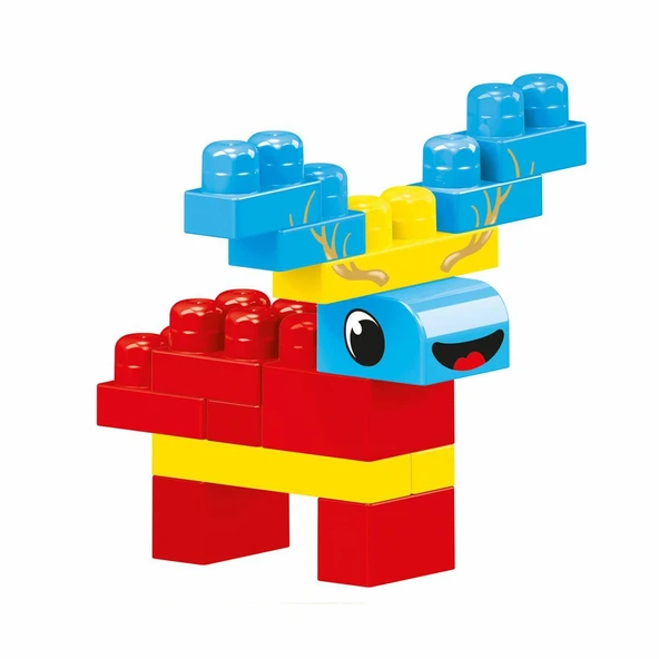 5020 OYUNCAK BASKILI TORBADA BÜYÜK BLOKLAR 100 PARÇA - Resim 4