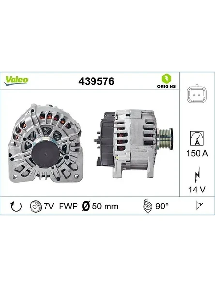 ALTERNATOR 12V 150A VIVARO 2,0 CDTI LAGUNA II TRAFIC 2,0 DCI