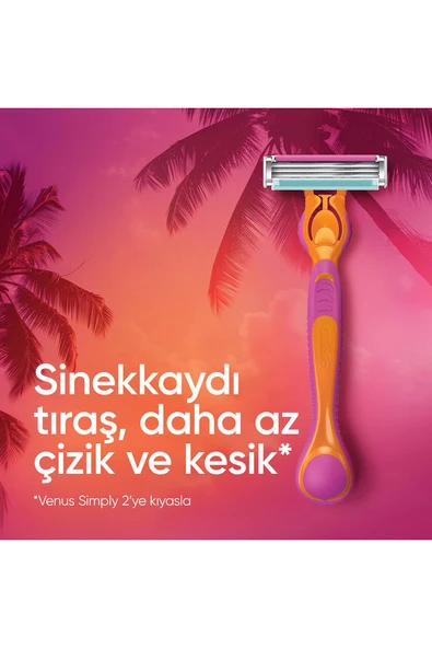 Gillette Simply Venus 3 Miami Tıraş Makinesi Gövdesi + 4 Bıçak - 4
