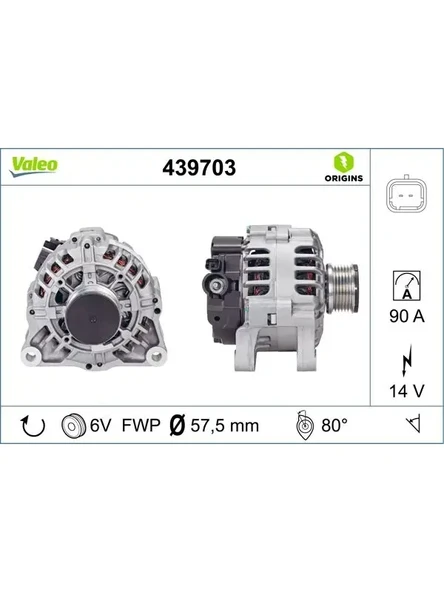 ALTERNATOR 12V 90A NEMO BIPPER DV4TD (1,4HDI 8V)