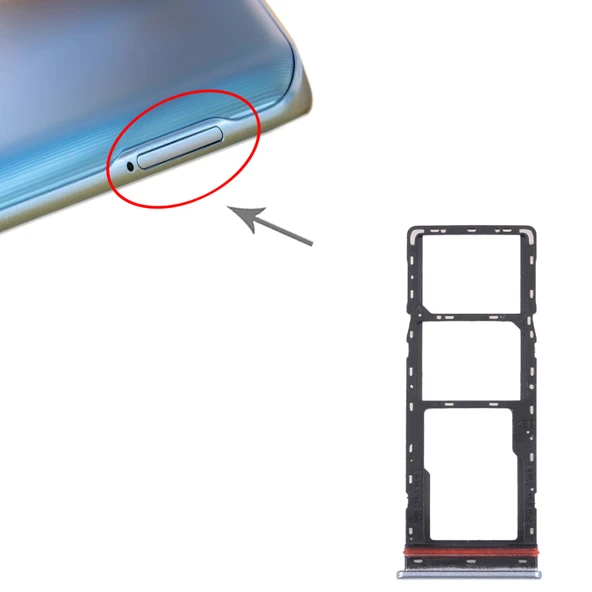 Tecno Spark 7 Pro Gümüş SIM Kart ve Micro SD Kart Tepsisi - 4