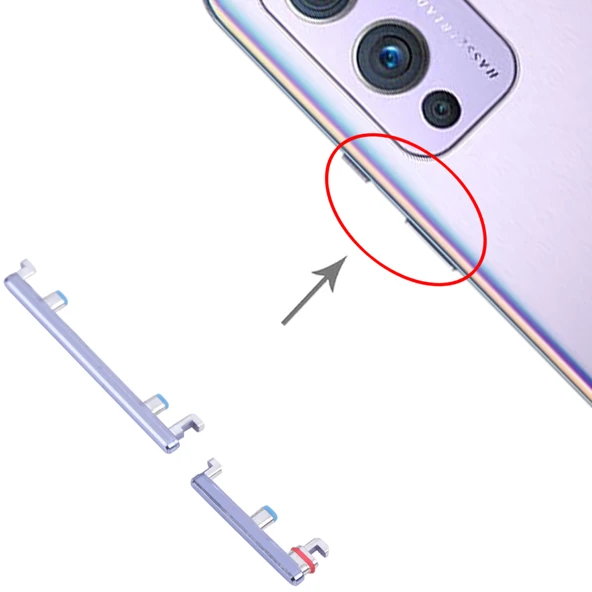 OnePlus 9 Orijinal Güç ve Ses Kontrol Butonu Mor - 4