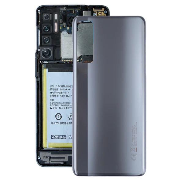 TCL 20 5G T781 T781K T781H Orijinal Pil Arka Kapak Gri