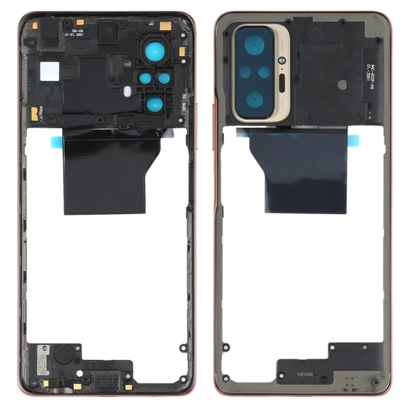 Xiaomi Redmi Note 10 Pro Max Orijinal Orta Çerçeve Çerçeve Plakası Altın