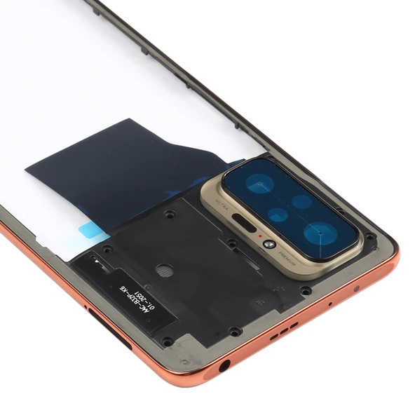 Xiaomi Redmi Note 10 Pro Max Orijinal Orta Çerçeve Çerçeve Plakası Altın - 5