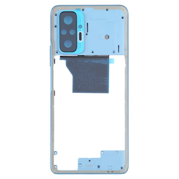Xiaomi Redmi Note 10 Pro Max Pro Orta Çerçeve Çerçeve Plakası Mavi - 3