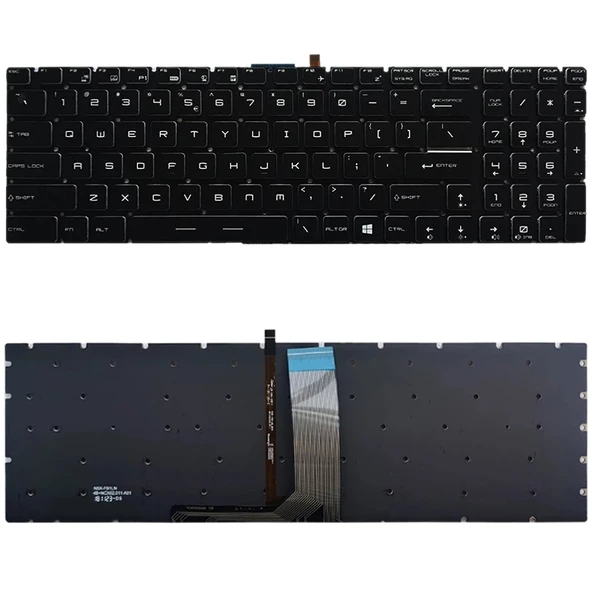 MSI GT Serisi Beyaz Arkadan Aydınlatmalı US Versiyon Klavye