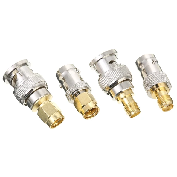 4 Parça SMA Erkek Kadın BNC Erkek Kadın RF Adaptör Test Dönüştürücü Seti - 3