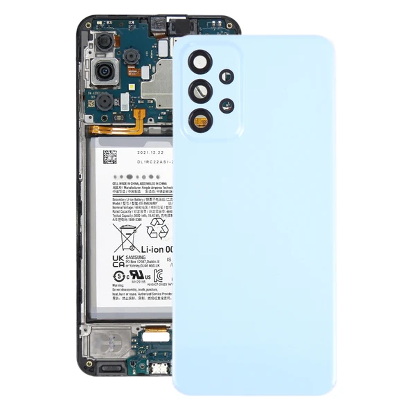 Samsung Galaxy A23 5G Orijinal Batarya Arka Kapak ve Kamera Lens Kapağı Mavi