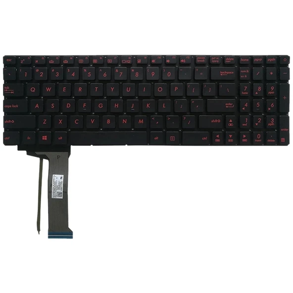 Asus GL552 Serisi Siyah Klavye US Versiyon Arkadan Aydınlatmalı - 2