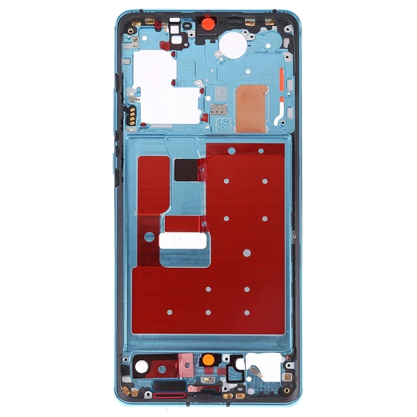 Huawei P30 Pro Ön Gövde LCD Çerçeve Bezel Plakası Yan Tuşlu Twilight - 2