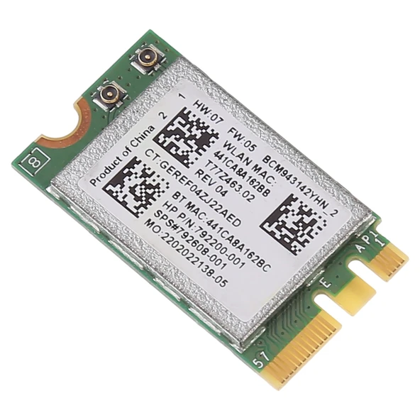 BCM943142Y M2 NGFF Kablosuz Ağ Kartı 150Mbps 80211bgn Bluetooth 40 - 4