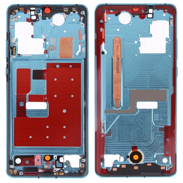 Huawei P30 Pro Ön Gövde LCD Çerçeve Bezel Plakası Yan Tuşlu Twilight