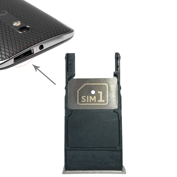 Motorola Moto X Style Uyumlu Gümüş SIM Kart ve Micro SD Kart Tepsisi