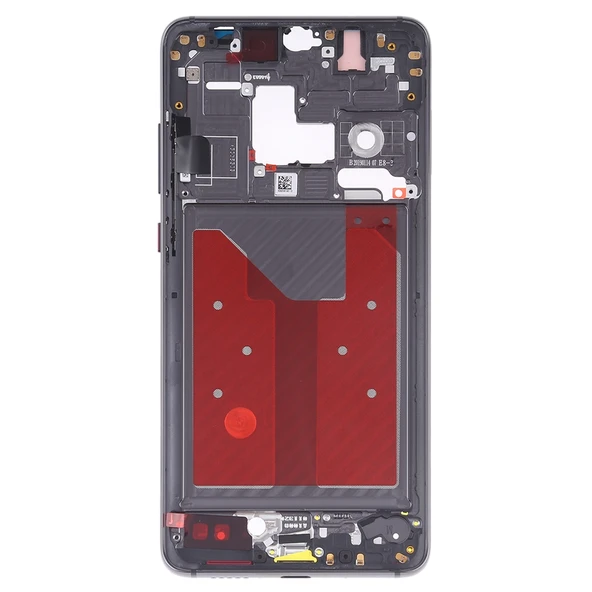 Huawei Mate 20 Ön Gövde LCD Çerçeve Plakası Yan Tuşlu Siyah - 2