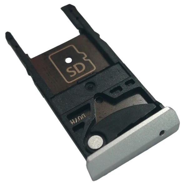 Motorola Moto X Style Uyumlu Gümüş SIM Kart ve Micro SD Kart Tepsisi - 5