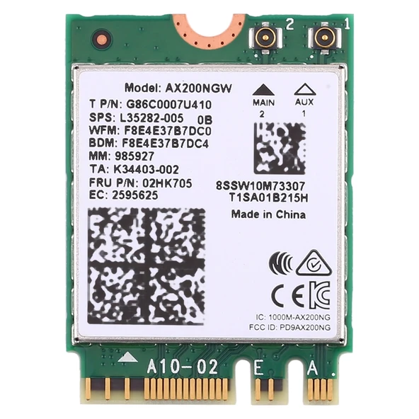 Çift Bant AX200 2400Mbps Kablosuz AX200NGW NGFF M2 Bluetooth 50 Wifi Ağ Kartı 24G 5G 80211 ac ax