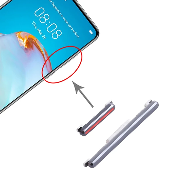 Huawei P40 Güç ve Ses Kontrol Butonu Siyah
