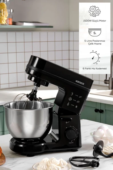 Maestrochef Stella Stand Mikser Siyah 1500w 5 Litre