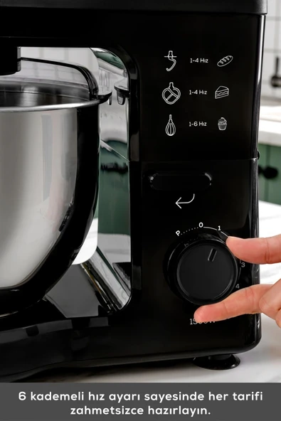 Maestrochef Stella Stand Mikser Siyah 1500w 5 Litre - 5