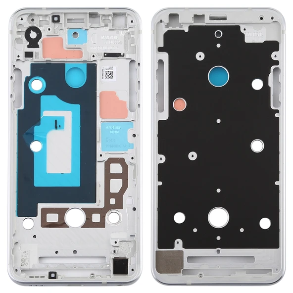 LG Q7 Serisi Ön Gövde LCD Çerçeve Bezel Plakası Gri
