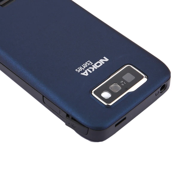 Nokia E63 Tam Kasa Kapak Seti Koyu Mavi Ön Kapak Orta Çerçeve Pil Arka Kapak Klavye - 6