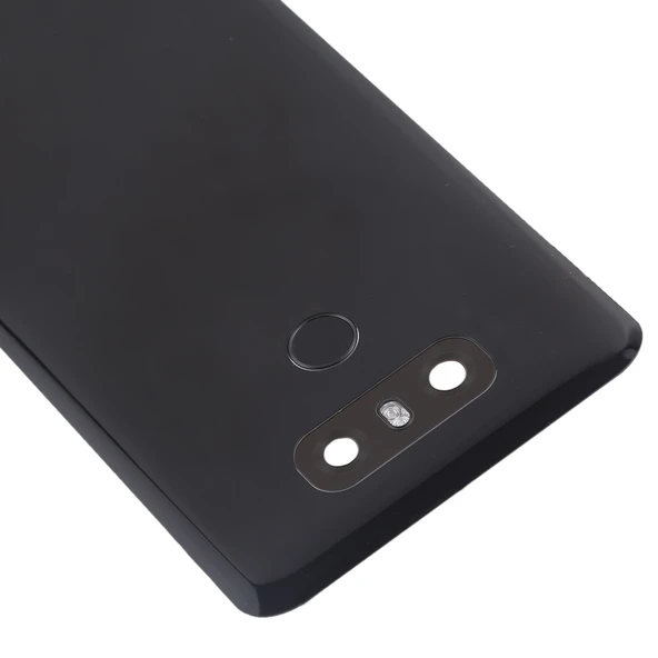 LG G6 Uyumlu Siyah Arka Kapak Kamera Lensli Parmak İzi Sensörlü - 4