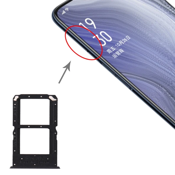 OPPO Reno Z SIM Kart Tepsisi Siyah - 1