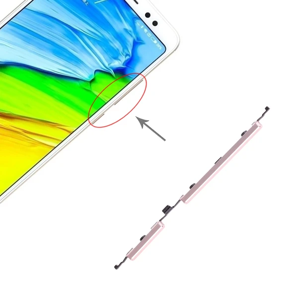 Xiaomi Redmi Note 5 ve Note 5 Pro Güç ve Ses Kontrol Butonu Altın - 5