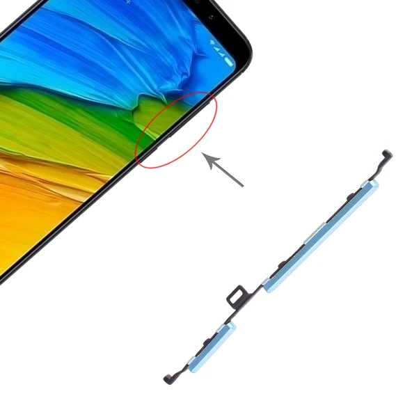 Xiaomi Redmi 5 Plus Güç ve Ses Kontrol Butonu Mavi - 5