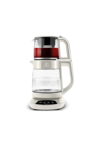 Çaysever 3 in 1 Konuşan Cam Çay Makinesi Su Isıtıcı ve Mama Suyu Hazırlama 1700W Starlight - 7