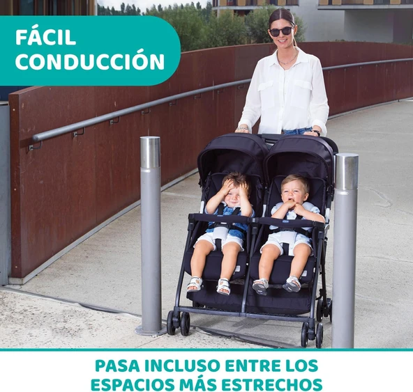 Chicco Ohlala İkiz Bebek Arabası Black Night