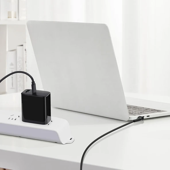 USB C Tipi 4.0x1.35mm Dizüstü Güç Şarj Kablosu Siyah 1.5 Metre - 5