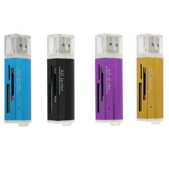 2li Çoklu USB 20 Kart Okuyucu Mor Renk Micro SD SDHC TF M2 MMC MS PRO DUO - 3