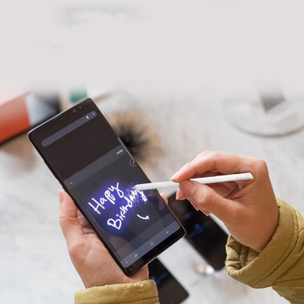 Samsung Galaxy Tab A 8.0 P350 P580 ve 9.7 P550 Uyumlu Beyaz Dokunmatik Stylus Kalem - 6